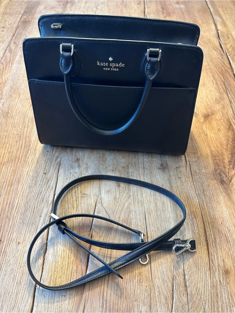 Kate Spade Madison Safiano Leather Medium Satchel